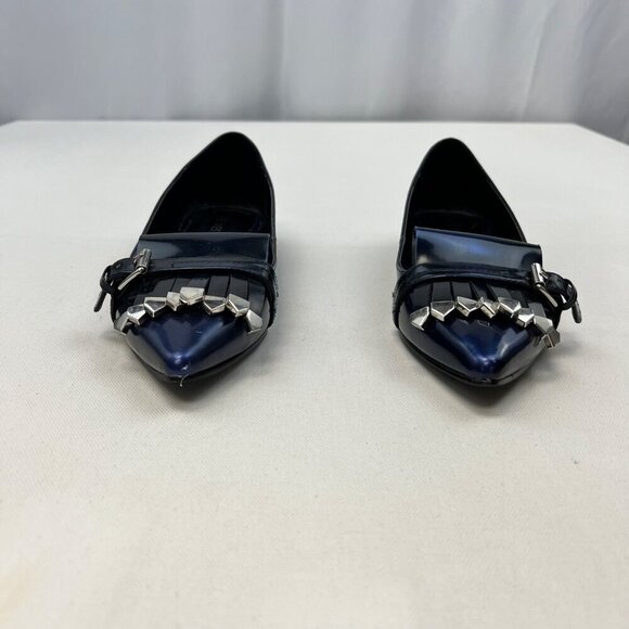 Nine West Women’s Low Heel Loafer Pointed Toe Tasseled Blue Size 7M - Picture 7 of 11